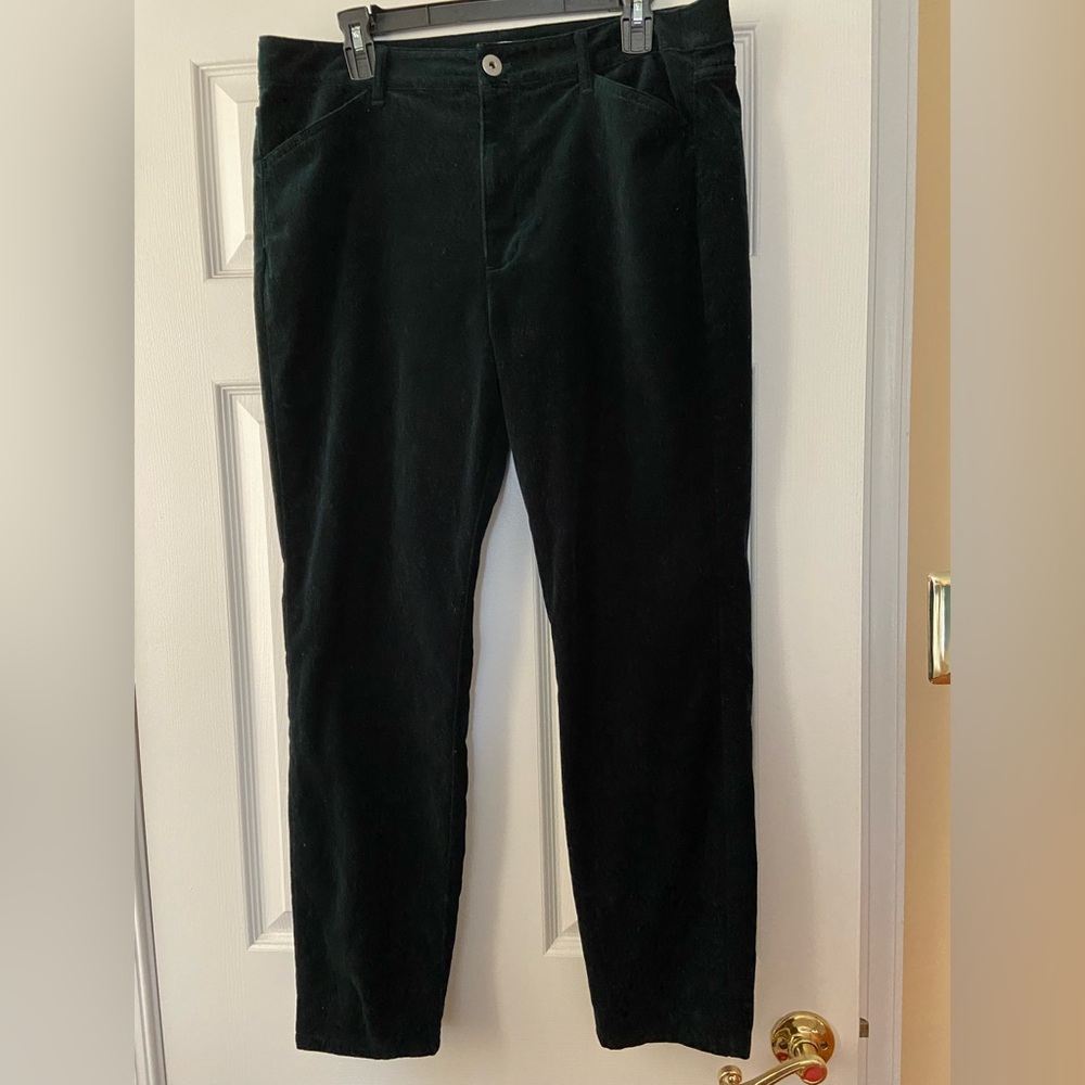 Ladies’ Faux Velvet Straight Leg Pants